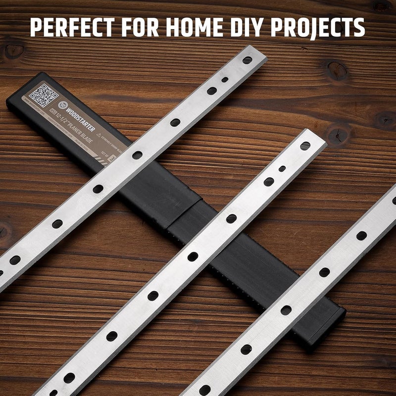 WOODSTARTER 3pcs 12-1/2 Inch Planer Blades for Dewalt DW734 Planer, HSS Dual Cutting Edges Replacement for DW7342 Planer Knives - Image 5
